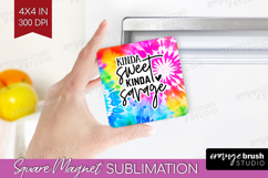 Sarcastic Quote Magnet Sublimation - Brush Stroke Square PNG Product Image 1