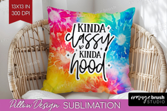 Sarcastic Quote Pillow Sublimation - Brush Stroke Pillow PNG Product Image 1