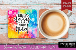 Sarcastic Quote Square Coaster - Brush Stroke Coaster PNG Product Image 1