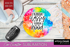 Sarcastic Quote Car Coaster - Brush Stroke Coaster PNG Product Image 1