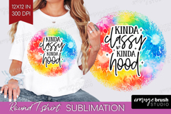 Sarcastic Quote Round Tshirt Background - Brush Stroke PNG Product Image 1