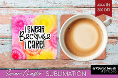 Sarcastic Quote Square Coaster - Brush Stroke Coaster PNG Product Image 1