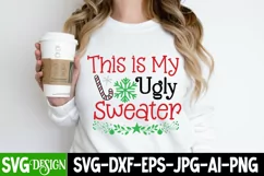 This is my Ugly Sweater SVG Cut File, Christmas SVG Design Product Image 2