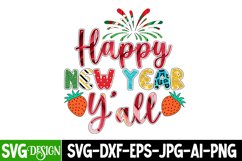 Happy New Year y_all Sublimation Design , Happy New Year Product Image 1