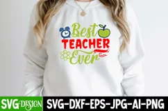 Best Teacher Ever SVG Cut File | Teacher SVG Cut File Product Image 1