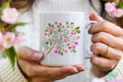 Red &amp; Blush Florals Watercolor Clipart Product Image 4