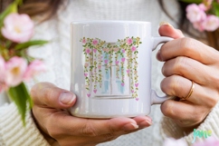 Red &amp; Blush Florals Watercolor Clipart Product Image 4