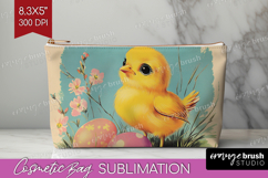 Retro Easter Cosmetic Bag - Easter Makeup Bag PNG Product Image 1