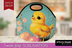 Retro Easter Lunch Bag - Easter Lunch Bug PNG Sublimation Product Image 1