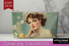 Retro Easter Cosmetic Bag - Easter Makeup Bag PNG Product Image 1