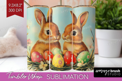 Retro Easter Tumbler Wrap - Easter Tumbler PNG Sublimation Product Image 1
