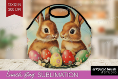 Retro Easter Lunch Bag - Easter Lunch Bug PNG Sublimation Product Image 1