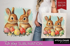 Retro Easter Tote Bag - Easter Tote Bag PNG Sublimation Product Image 1