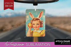 Retro Easter Air Freshener PNG - Easter PNG Sublimation Product Image 1