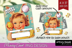 Happy Easter Money Card PNG - Retro Easter Money Card Holder Product Image 1