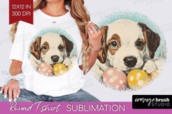 Retro Easter Round Tshirt Background - Easter PNG Product Image 1