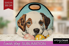 Retro Easter Lunch Bag - Easter Lunch Bug PNG Sublimation Product Image 1