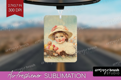 Retro Easter Air Freshener PNG - Easter PNG Sublimation Product Image 1