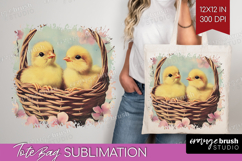 Retro Easter Tote Bag - Easter Tote Bag PNG Sublimation Product Image 1