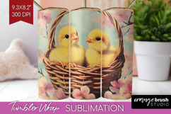 Retro Easter Tumbler Wrap - Easter Tumbler PNG Sublimation Product Image 1