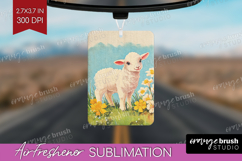 Retro Easter Air Freshener PNG - Easter PNG Sublimation Product Image 1