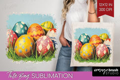Retro Easter Tote Bag - Easter Tote Bag PNG Sublimation Product Image 1