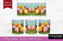 Retro Easter Mug Wrap - Easter Mug PNG Sublimation Product Image 1