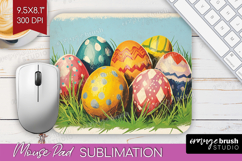 Retro Easter Mouse Pad Sublimation - Easter Mousepad PNG Product Image 1
