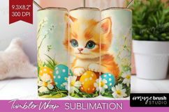 Retro Easter Tumbler Wrap - Easter Tumbler PNG Sublimation Product Image 1