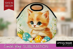 Retro Easter Lunch Bag - Easter Lunch Bug PNG Sublimation Product Image 1