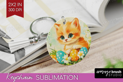 Retro Easter Keychain PNG - Easter Keychain Sublimation Product Image 1