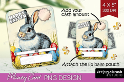 Happy Easter Money Card PNG - Retro Easter Money Card Holder Product Image 1