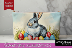 Retro Easter Cosmetic Bag - Easter Makeup Bag PNG Product Image 1
