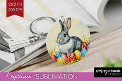 Retro Easter Keychain PNG - Easter Keychain Sublimation Product Image 1