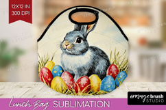 Retro Easter Lunch Bag - Easter Lunch Bug PNG Sublimation Product Image 1