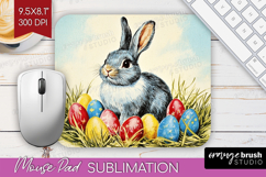 Retro Easter Mouse Pad Sublimation - Easter Mousepad PNG Product Image 1