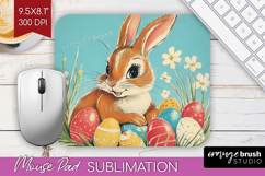 Retro Easter Mouse Pad Sublimation - Easter Mousepad PNG Product Image 1