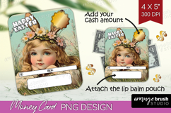 Happy Easter Money Card PNG - Retro Easter Money Card Holder Product Image 1
