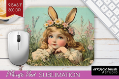 Retro Easter Mouse Pad Sublimation - Easter Mousepad PNG Product Image 1