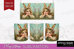 Retro Easter Mug Wrap - Easter Mug PNG Sublimation Product Image 1
