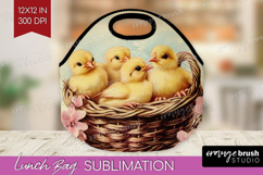 Retro Easter Lunch Bag - Easter Lunch Bug PNG Sublimation Product Image 1