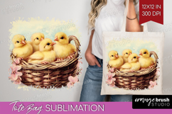 Retro Easter Tote Bag - Easter Tote Bag PNG Sublimation Product Image 1