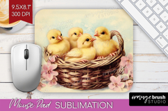 Retro Easter Mouse Pad Sublimation - Easter Mousepad PNG Product Image 1
