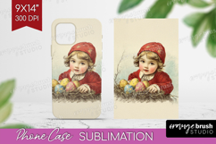 Retro Easter Phone Case PNG - Easter Case PNG Sublimation Product Image 1
