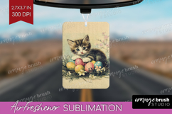Retro Easter Air Freshener PNG - Easter PNG Sublimation Product Image 1