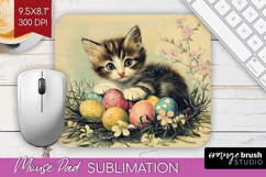 Retro Easter Mouse Pad Sublimation - Easter Mousepad PNG Product Image 1