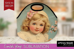 Retro Easter Lunch Bag - Easter Lunch Bug PNG Sublimation Product Image 1
