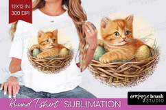 Retro Easter Round Tshirt Background - Easter PNG Product Image 1