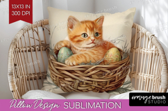 Retro Easter Pillow Sublimation - Easter Pillow Cover PNG Product Image 1