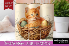 Retro Easter Tumbler Wrap - Easter Tumbler PNG Sublimation Product Image 1